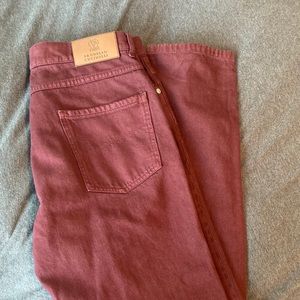 NWT Brunello Cucinelli Burgundy Maroon Jeans Pants